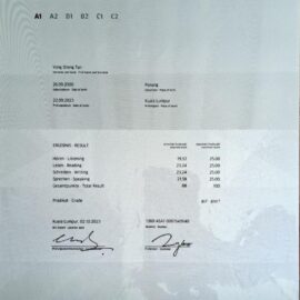 Registriertes Goethe A1-Zertifikat